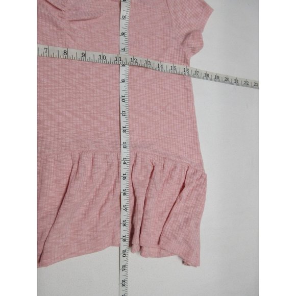 Good Luck Girl pink waffle cinched waterfall t-shirt‎ - Picture 9 of 11